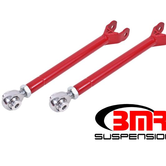 BMR 08-17 Challenger Lower Trailing Arms w/ Single Adj. Rod Ends - Red-Suspension Arms & Components-BMR Suspension-BMRLTA111R-SMINKpower Performance Parts