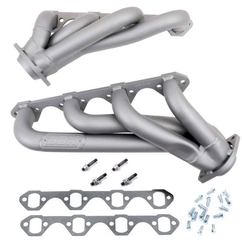 BBK 79-93 Mustang 351 Swap Shorty Unequal Length Exhaust Headers - 1-5/8 Titanium Ceramic - SMINKpower Performance Parts BBK1511 BBK