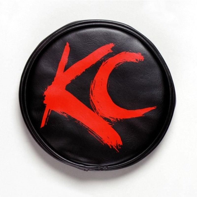 KC HiLiTES 6in. Round Soft Cover (Pair) - Black w/Yellow KC Logo - SMINKpower Performance Parts KCL5102 KC HiLiTES