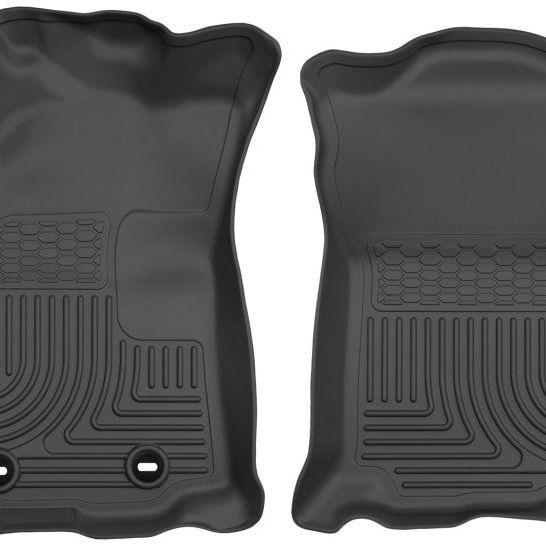 Husky Liners 2016 Toyota Tacoma w/ Manual Trans WeatherBeater Front Black Floor Liners-Floor Mats - Rubber-Husky Liners-HSL13961-SMINKpower Performance Parts