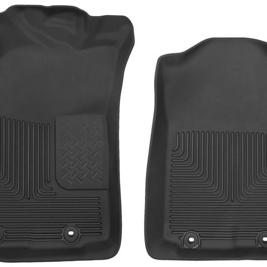 Husky Liners 12-14 Toyota Tacoma Pickup(Crew / Ext / Std Cab) X-Act Contour Black Front Floor Liners-Floor Mats - Rubber-Husky Liners-HSL53701-SMINKpower Performance Parts