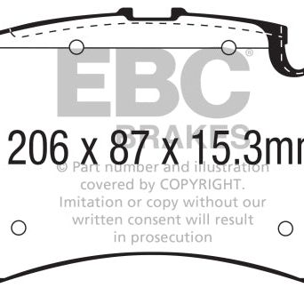 EBC 2015+ Mercedes-Benz C63 AMG (W205) 4.0L Twin Turbo Yellowstuff Front Brake Pads-Brake Pads - Performance-EBC-EBCDP42298R-SMINKpower Performance Parts