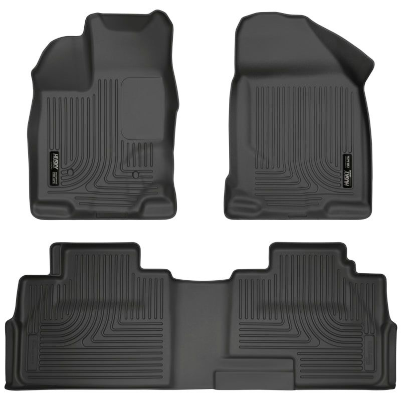 Husky Liners 07-13 Ford Edge / 07-13 Lincoln MKX Weatherbeater Black Front & 2nd Seat Floor Liners-Floor Mats - Rubber-Husky Liners-HSL99761-SMINKpower Performance Parts