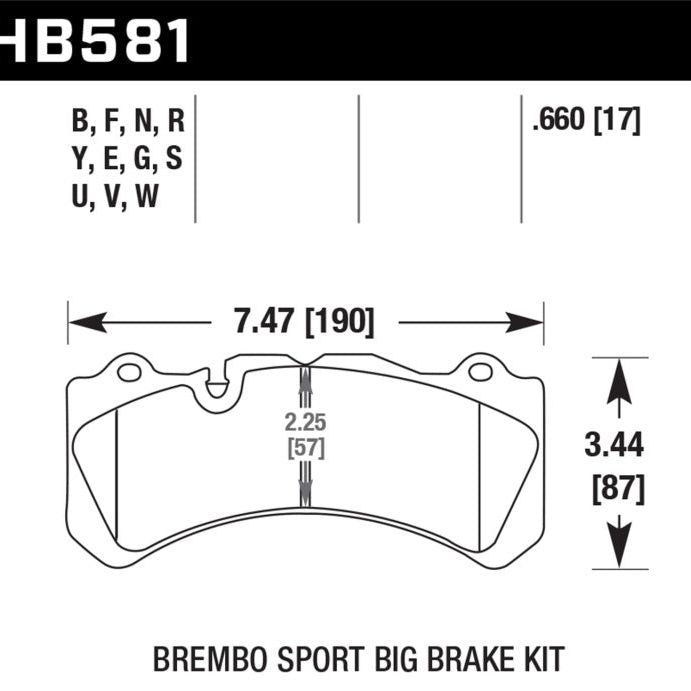 Hawk Brembo Rear BBK DTC-60 Brake Pads - SMINKpower Performance Parts HAWKHB581G.660 Hawk Performance