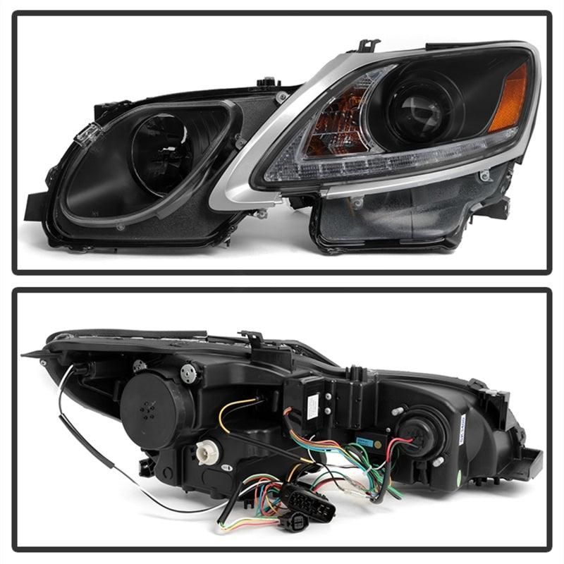 Spyder Lexus GS 300 / 350 / 450 06-11 Headlights - HID Model Only - Black PRO-YD-LG06-HID-DRL-BK - spyder-lexus-gs-300-350-450-06-11-headlights-hid-model-only-black-pro-yd-lg06-hid-drl-bk