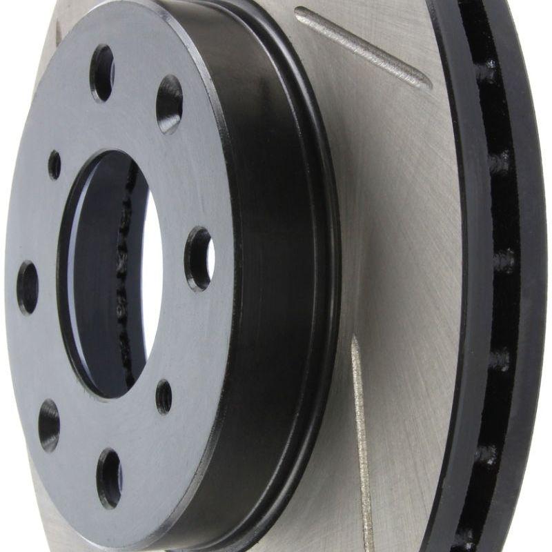 StopTech Power Slot 93-00 Honda Civic DX w/ Rr Drum Brakes Front Right Rotor-Brake Rotors - Slotted-Stoptech-STO126.40023SR-SMINKpower Performance Parts