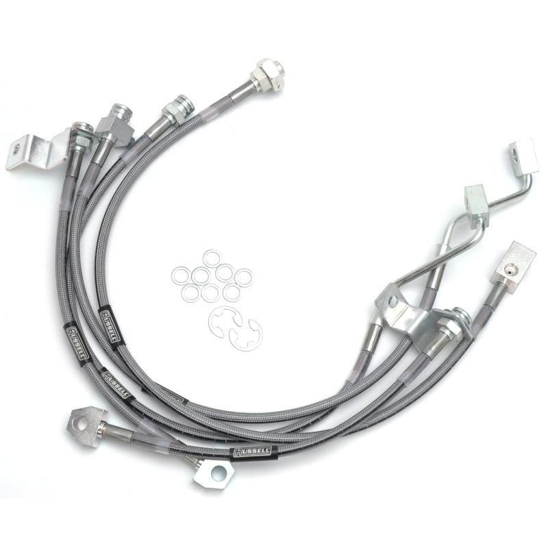 Russell Performance 99-06 Ford Excursion 4WD with 4in-5.5in lift Brake Line Kit - SMINKpower Performance Parts RUS696490 Russell