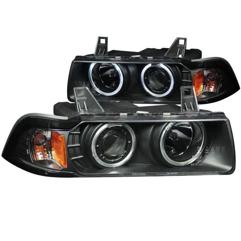 ANZO 1992-1998 BMW 3 Series E36 Projector Headlights w/ Halo Black (CCFL) G2-Headlights-ANZO-ANZ121011-SMINKpower Performance Parts