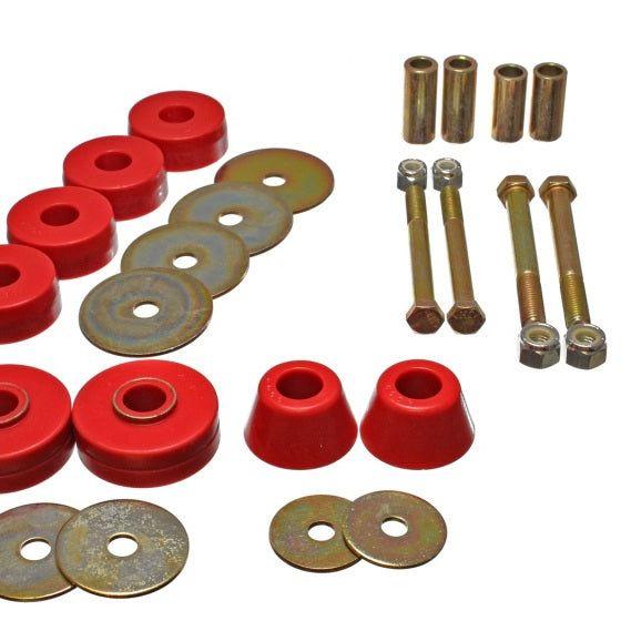 Energy Suspension Chevy Pickup Body Mounts - Red-Bushing Kits-Energy Suspension-ENG3.4137R-SMINKpower Performance Parts