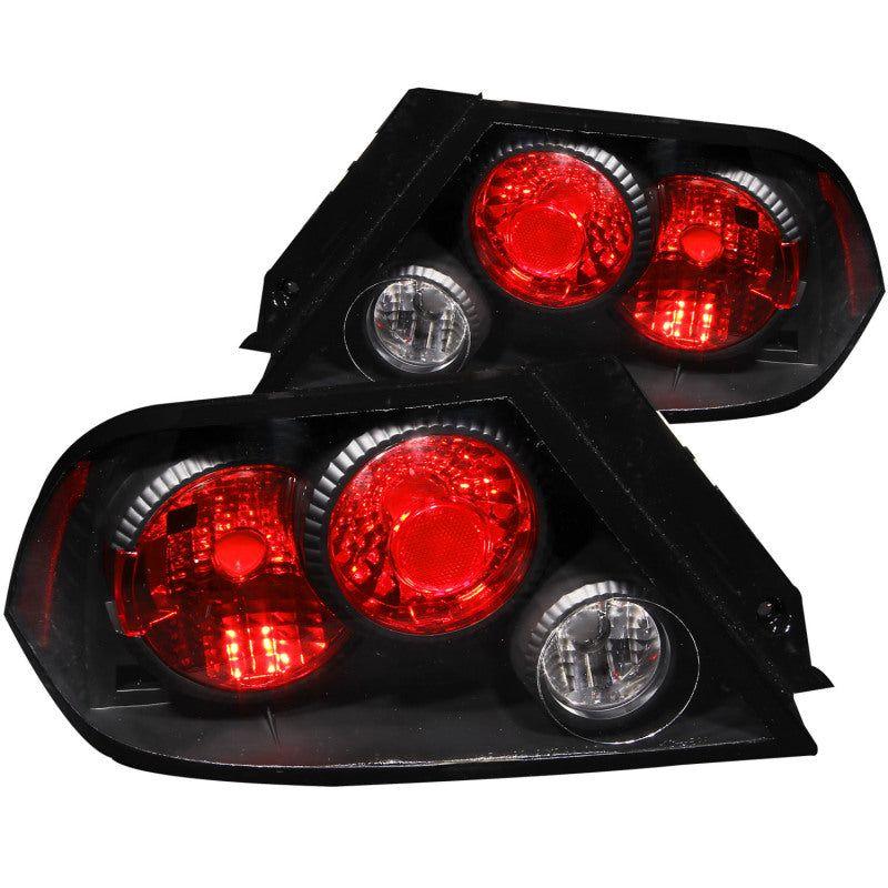 ANZO 2002-2003 Mitsubishi Lancer Taillights Black-Tail Lights-ANZO-ANZ221086-SMINKpower Performance Parts