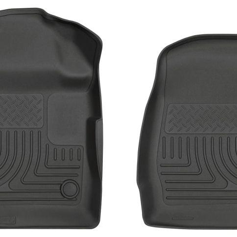 Husky Liners 17 Ford F-250 F-350 Super Duty Standard Cab WeatherBeater Black Front Floor Liners-Floor Mats - Rubber-Husky Liners-HSL13311-SMINKpower Performance Parts