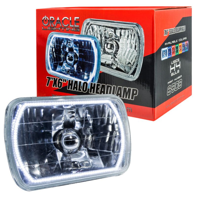 Oracle Pre-Installed Lights 7x6 IN. Sealed Beam - White Halo - SMINKpower Performance Parts ORL6908-001 ORACLE Lighting