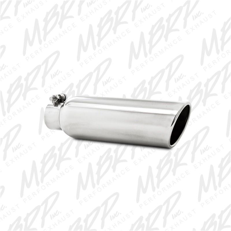 MBRP Universal Tip 3.5in OD 2.25in Inlet 12in L Angled Cut Rolled End Clampless No-Weld T304-Steel Tubing-MBRP-MBRPT5147-SMINKpower Performance Parts