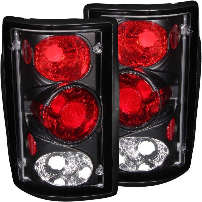 ANZO 2000-2005 Ford Excursion Taillights Black-Tail Lights-ANZO-ANZ211051-SMINKpower Performance Parts