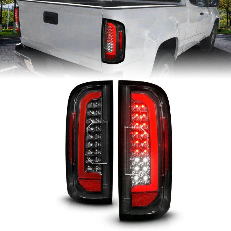 ANZO 15-21 GMC Canyon Full LED Taillights w/ Red Lightbar Black Housing/Clear Lens - SMINKpower Performance Parts ANZ311434 ANZO