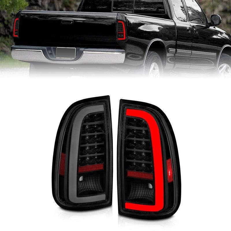 ANZO 00-06 Toyota Tundra (Std. Bed/Reg Cab) LED Taillights w/Light Bar Black Housing Smoke Lens - SMINKpower Performance Parts ANZ311412 ANZO