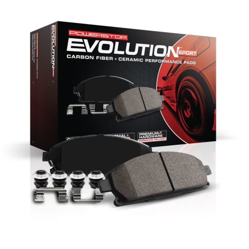 Power Stop 13-14 Ford Mustang Front Z23 Evolution Sport Brake Pads w/Hardware - SMINKpower Performance Parts PSBZ23-1365 PowerStop