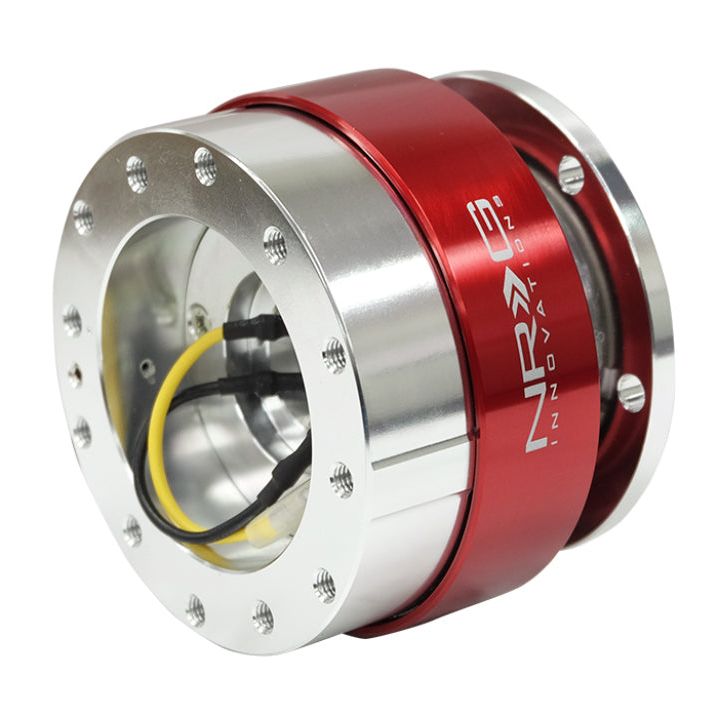 NRG Quick Release - Silver Body/ Red Chrome Ring - SMINKpower Performance Parts NRGSRK-100RD NRG