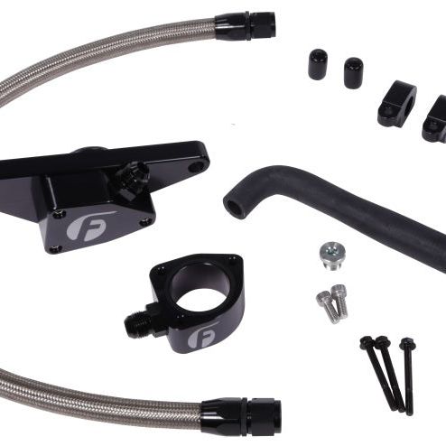 Fleece Performance 06-07 Auto Trans Cummins Coolant Bypass Kit w/ Stainless Steel Braided Line