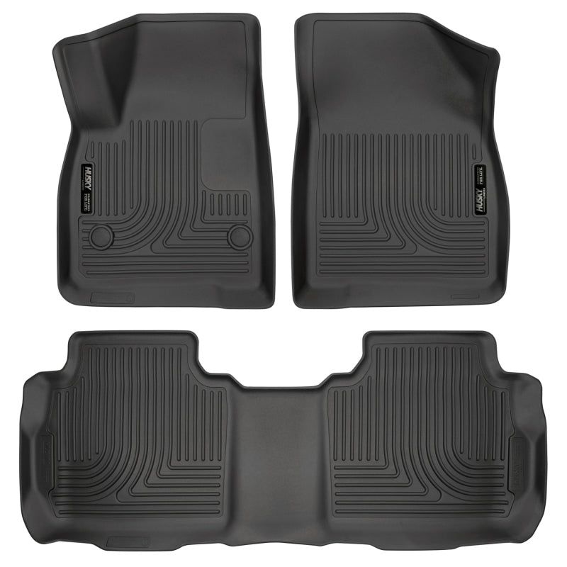 Husky Liners Weatherbeater 17-23 Cadillac XT5 / 17-23 GMC Acadia Front & 2nd Seat Floor Liners - Blk-Floor Mats - Rubber-Husky Liners-HSL99141-SMINKpower Performance Parts