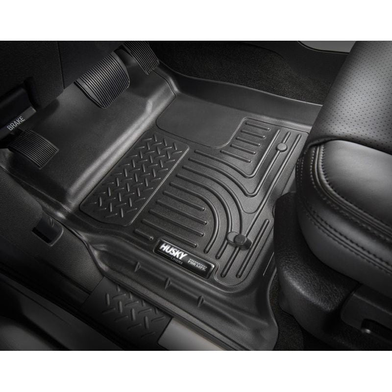 Husky Liners 2016 Toyota Prius Weatherbeater Black Front & 2nd Seat Floor Liners (Footwell Coverage)-Floor Mats - Rubber-Husky Liners-HSL98991-SMINKpower Performance Parts