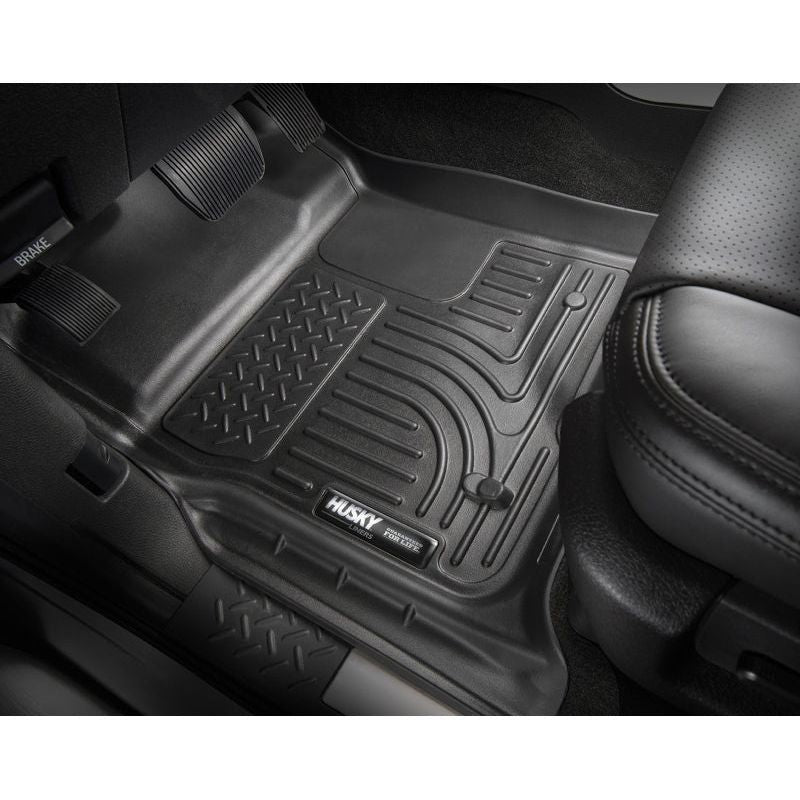 Husky Liners 2017 Hyundai Elantra Weatherbeater Black Front and Second Row Floor Liners-Floor Mats - Rubber-Husky Liners-HSL98871-SMINKpower Performance Parts