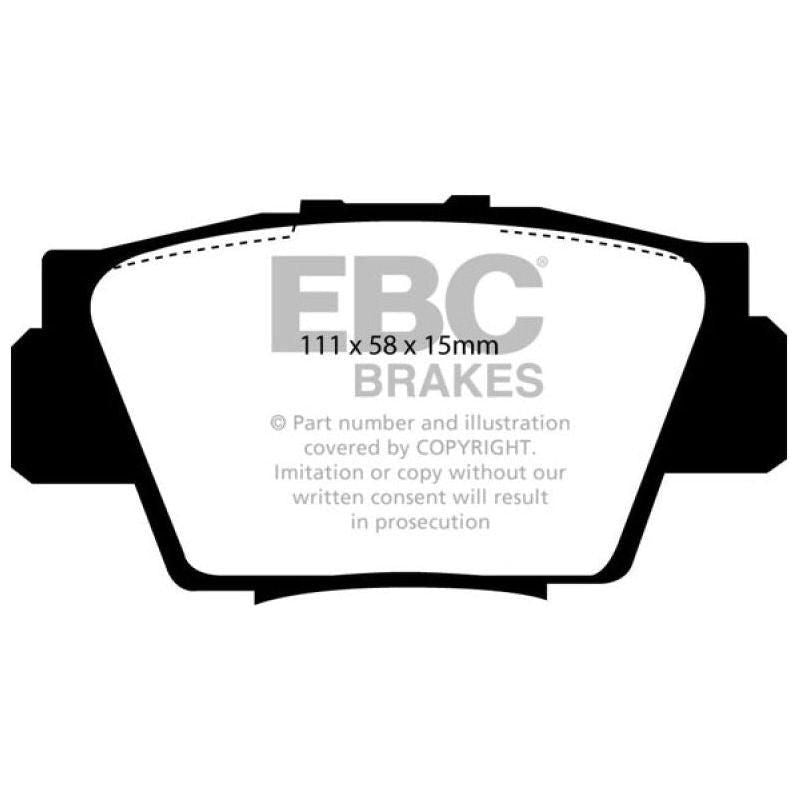 EBC 91-96 Acura NSX 3.0 Yellowstuff Rear Brake Pads - SMINKpower Performance Parts EBCDP4873R EBC
