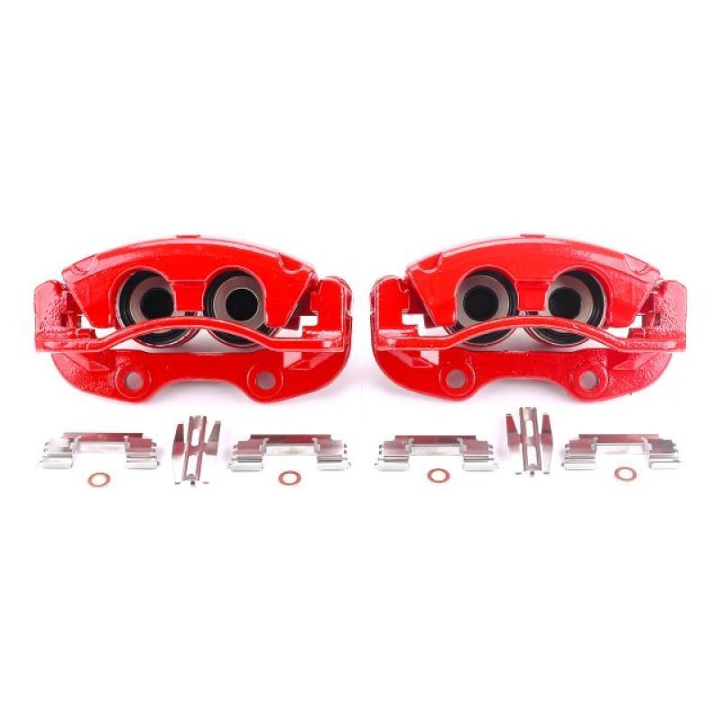 Power Stop 02-06 Cadillac Escalade Rear Red Calipers w/Brackets - Pair-Brake Calipers - Perf-PowerStop-PSBS4764-SMINKpower Performance Parts
