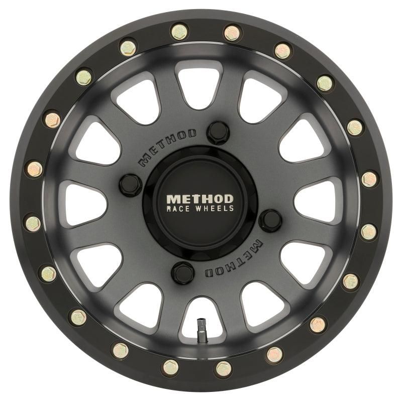 Method MR401 UTV Beadlock 15x7 / 4+3/13mm Offset / 4x136 / 106mm CB Titanium Wheel- Matte Black Ring - SMINKpower Performance Parts MRWMR40157047843B Method Wheels