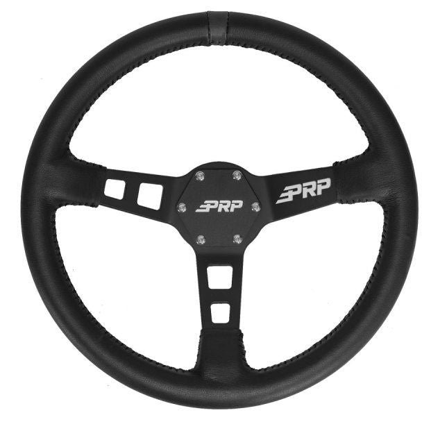 PRP Deep Dish Leather Steering Wheel- Black - SMINKpower Performance Parts PRPG110 PRP Seats