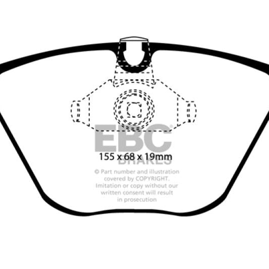 EBC 08-10 BMW M3 4.0 (E90) Redstuff Front Brake Pads-Brake Pads - Performance-EBC-EBCDP31449C-SMINKpower Performance Parts