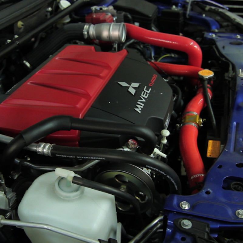 Mishimoto Mitsubishi EVO X Red Silicone Hose Kit-Hoses-Mishimoto-MISMMHOSE-EVO-10RD-SMINKpower Performance Parts