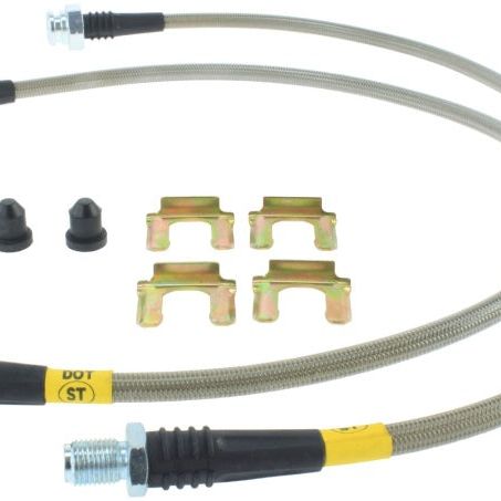 StopTech 89-98 Nissan 240SX (5 Lug w/ 300ZX Upgrade) Front Stainless Steel Brake Lines-Brake Line Kits-Stoptech-STO950.42013-SMINKpower Performance Parts