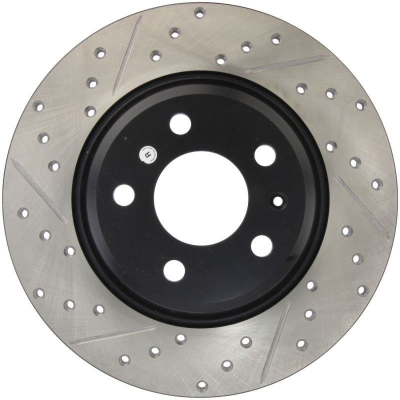 StopTech Power Slot 09-10 Audi A4/A4 Quattro / 08-10 A5 / 10 S4 Rear Right Drilled & Slotted Rotor-Brake Rotors - Slot & Drilled-Stoptech-STO127.33127R-SMINKpower Performance Parts