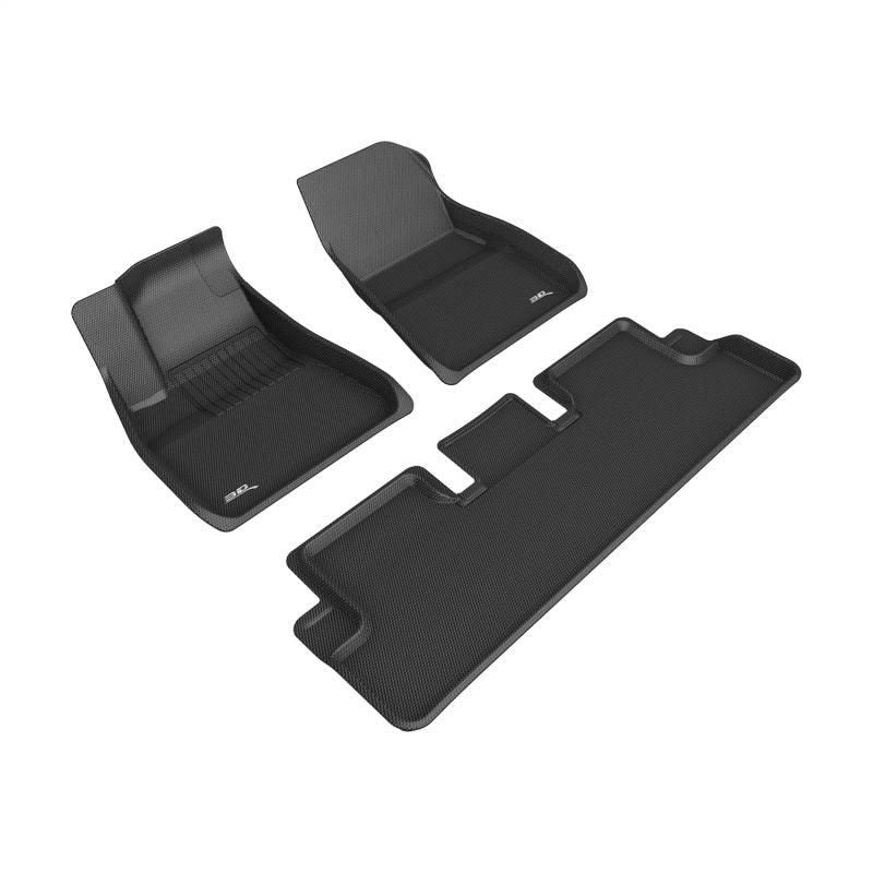 3D MAXpider 20-22 Tesla Model 3 Kagu 1st & 2nd Row Floormats - Black - SMINKpower Performance Parts ACEL1TL02601509 3D MAXpider