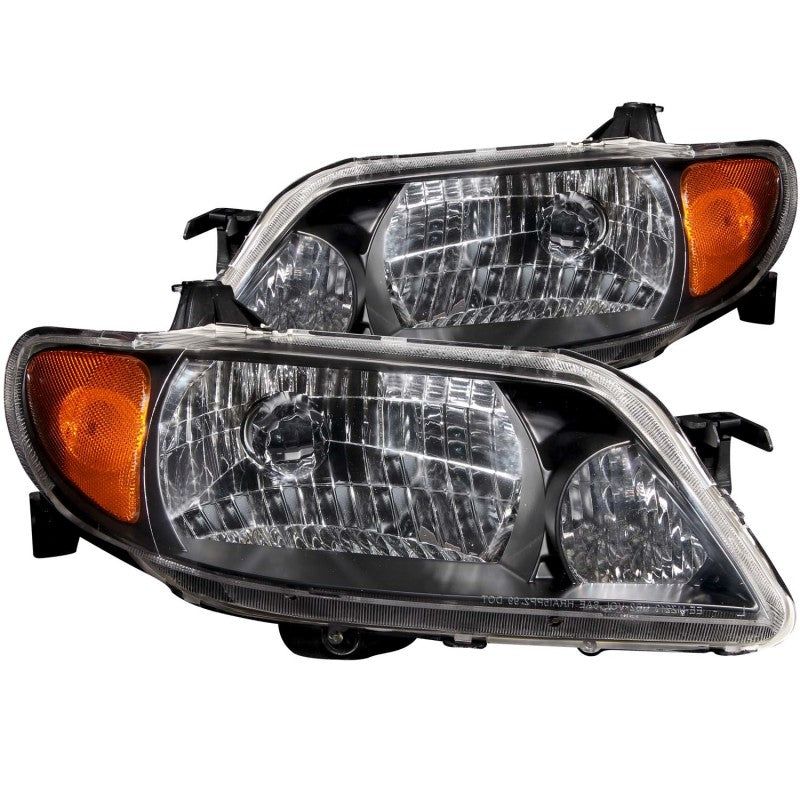 ANZO 2001-2003 Mazda Protege Crystal Headlights Black-Headlights-ANZO-ANZ121107-SMINKpower Performance Parts