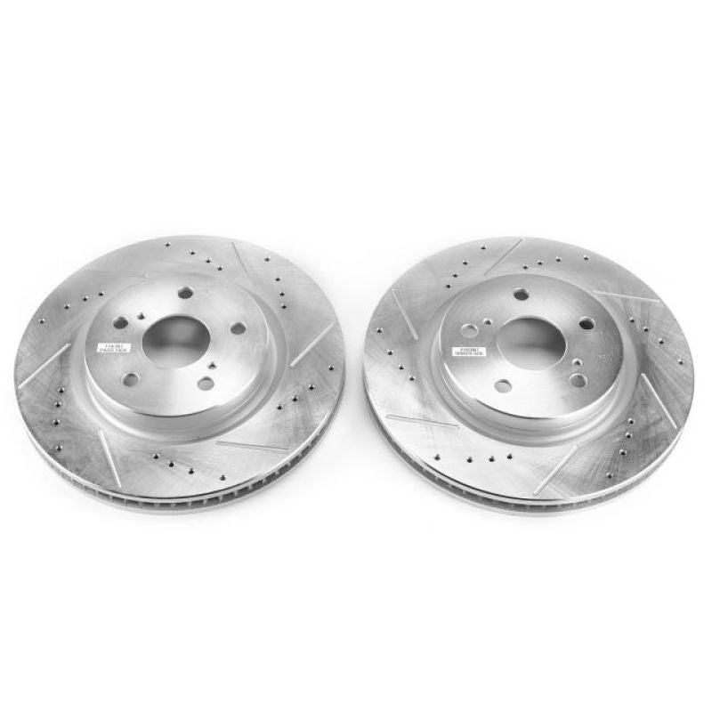 Power Stop 2019 Lexus ES350 Front Evolution Drilled & Slotted Rotors - Pair - SMINKpower Performance Parts PSBJBR1763XPR PowerStop