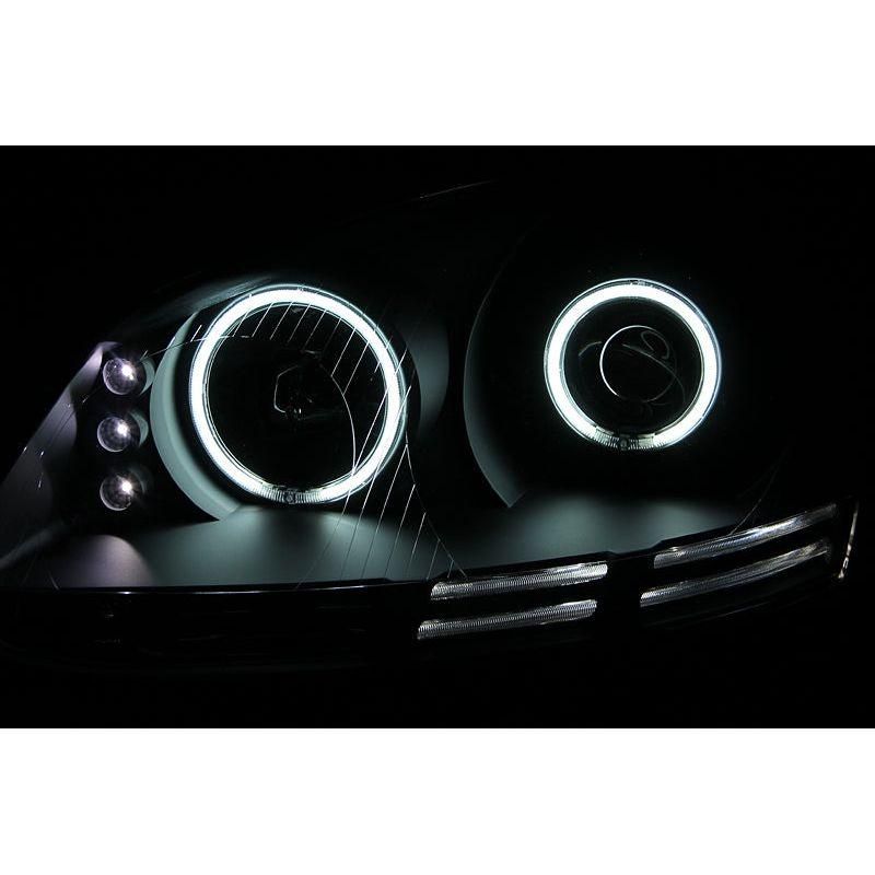 ANZO 2006-2009 Volkswagen Rabbit Projector Headlights w/ Halo Black (CCFL) - SMINKpower Performance Parts ANZ121345 ANZO