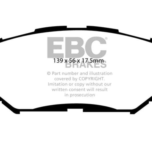 EBC 10-12 Lexus HS250h 2.4 Hybrid Ultimax2 Front Brake Pads-Brake Pads - OE-EBC-EBCUD1210-SMINKpower Performance Parts