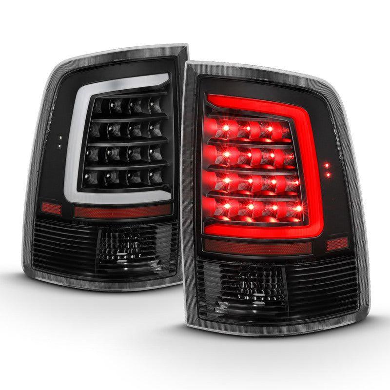 ANZO 2009-2018 Dodge Ram 1500 LED Taillight Plank Style Black w/Clear Lens-Tail Lights-ANZO-ANZ311318-SMINKpower Performance Parts