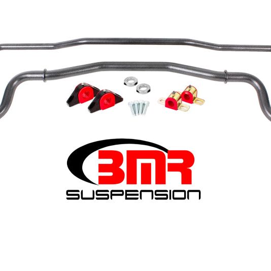 BMR 15-17 S550 Mustang Front & Rear Sway Bar Kit w/ Bushings - Black Hammertone-Sway Bars-BMR Suspension-BMRSB043H-SMINKpower Performance Parts