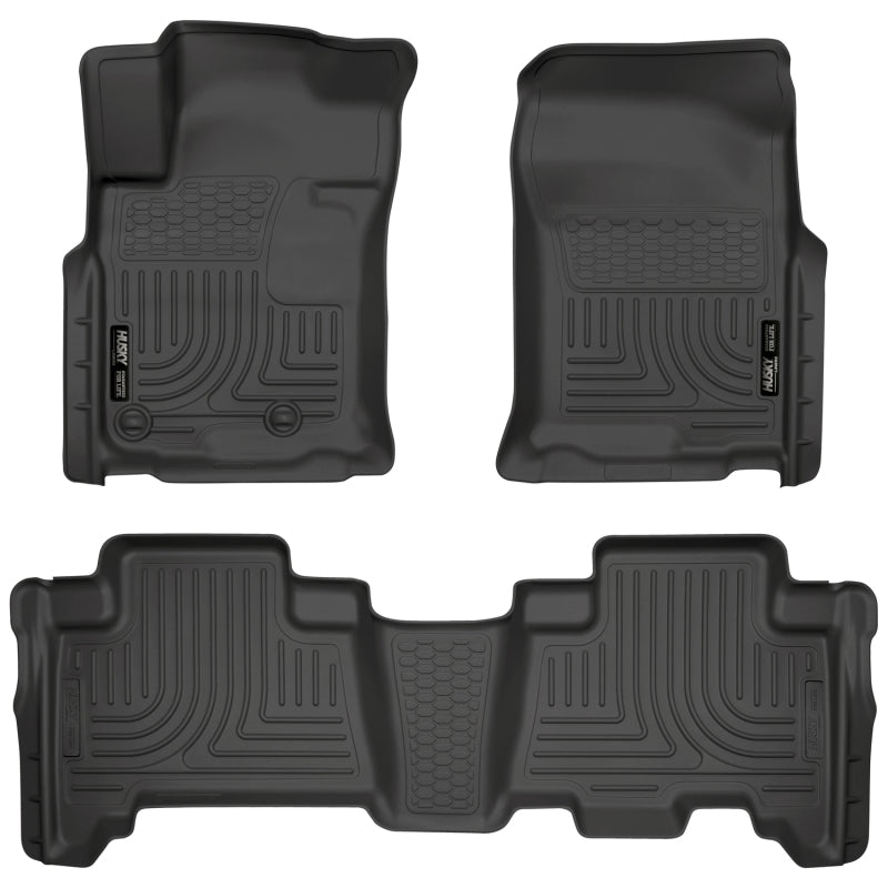 Husky Liners 10-12 Toyota 4Runner/Lexus GX460 WeatherBeater Combo Black Floor Liners-Floor Mats - Rubber-Husky Liners-HSL98571-SMINKpower Performance Parts