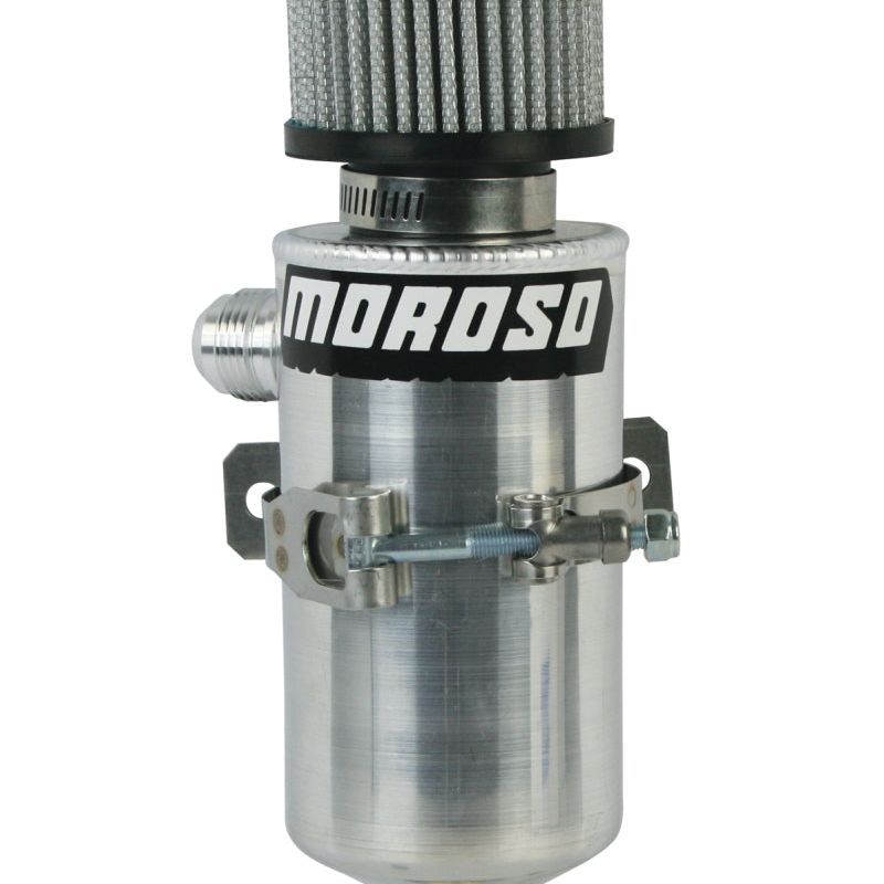 Moroso Breather Tank/Catch Can -12An Male Fitting - Aluminum