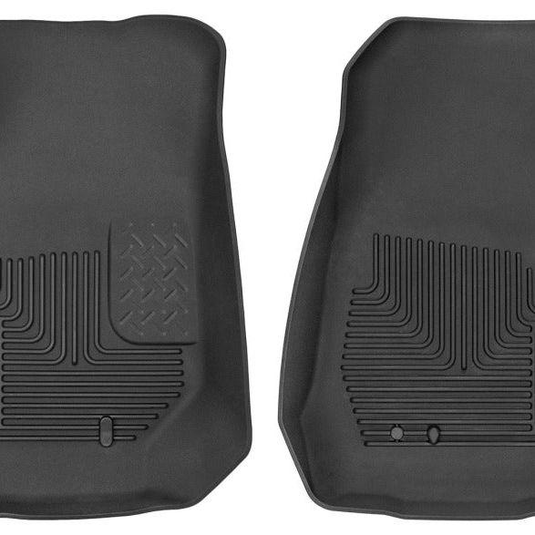 Husky Liners 2007-2014 Jeep Wrangler (2Dr/4Dr Unlimited) X-Act Contour Black Front Floor Liners-Floor Mats - Rubber-Husky Liners-HSL53571-SMINKpower Performance Parts