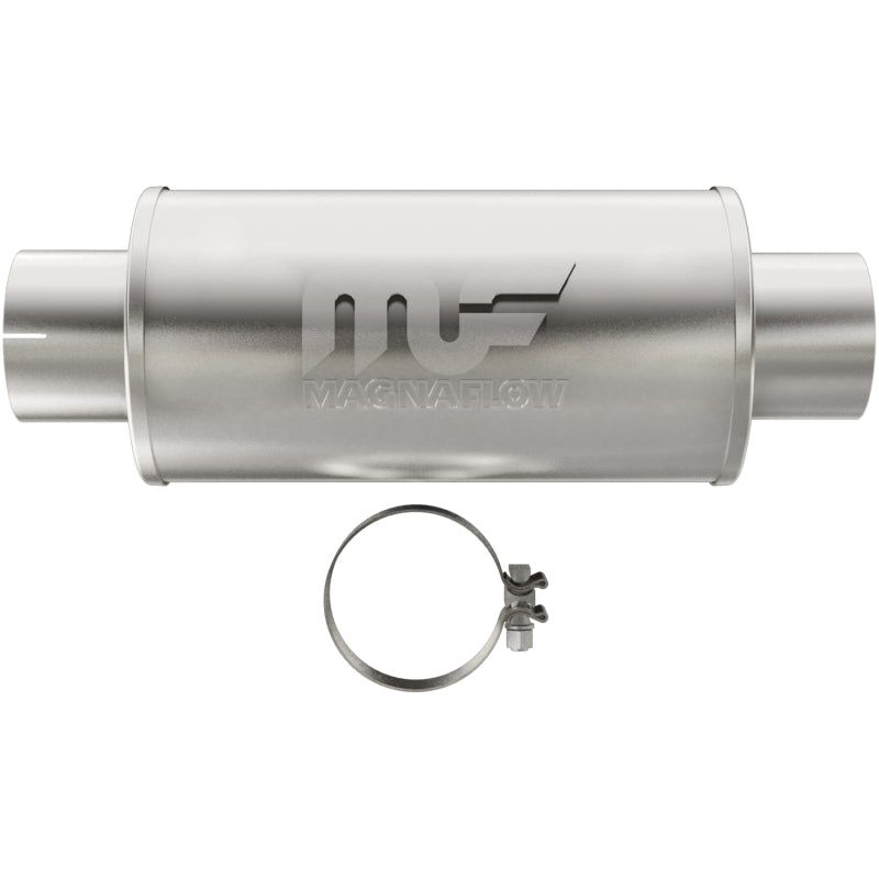 MagnaFlow Muffler Mag DSL SS 7x7x14 4in Inlet 4in Outlet-Muffler-Magnaflow-MAG12775-SMINKpower Performance Parts