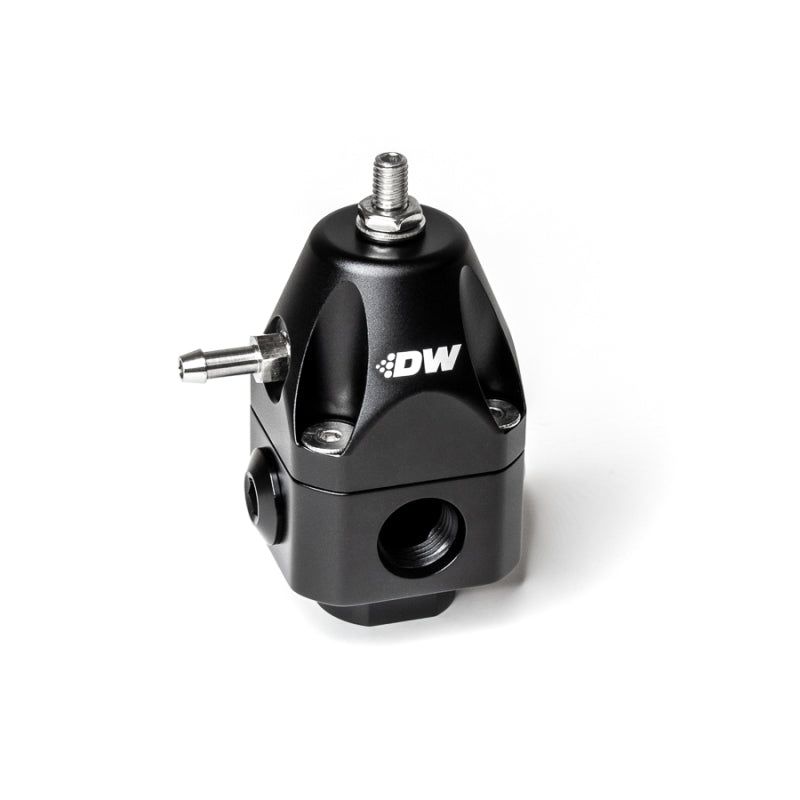 DeatschWerks DWR1000c Adjustable Fuel Pressure Regulator Dual 6AN Inlet and 6AN Outlet - Black-Fuel Pressure Regulators-DeatschWerks-DWK6-1002-FRB-SMINKpower Performance Parts