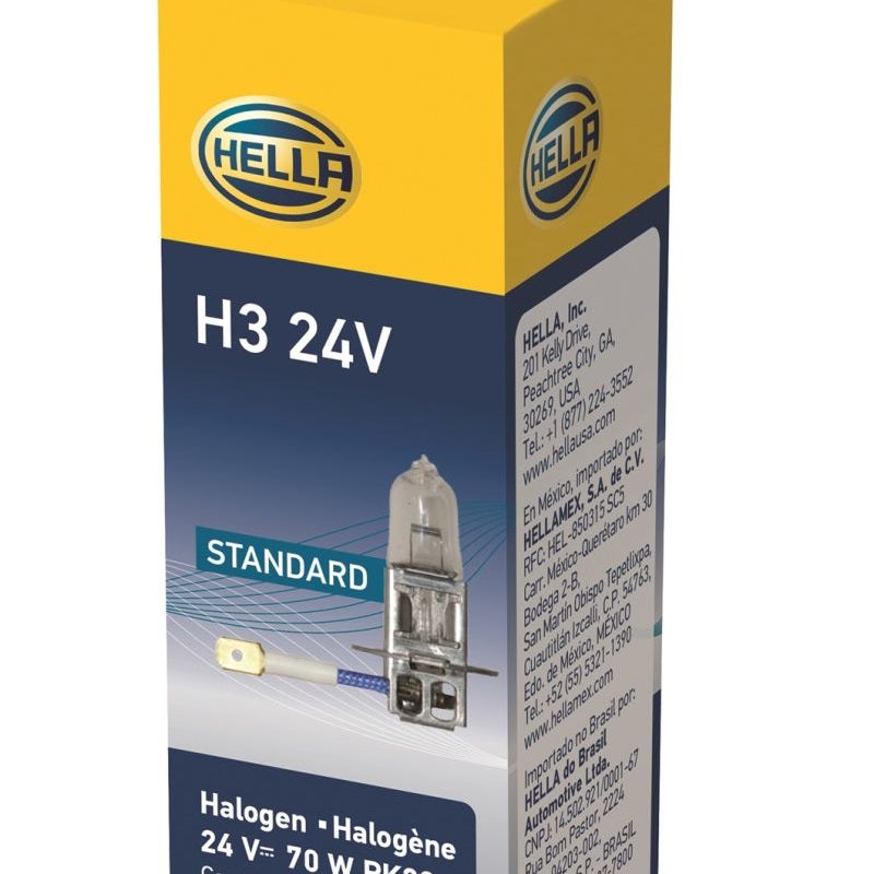 Hella H3 24V/70W PK22s T3.25 Halogen Bulb - SMINKpower Performance Parts HELLAH3 24V Hella