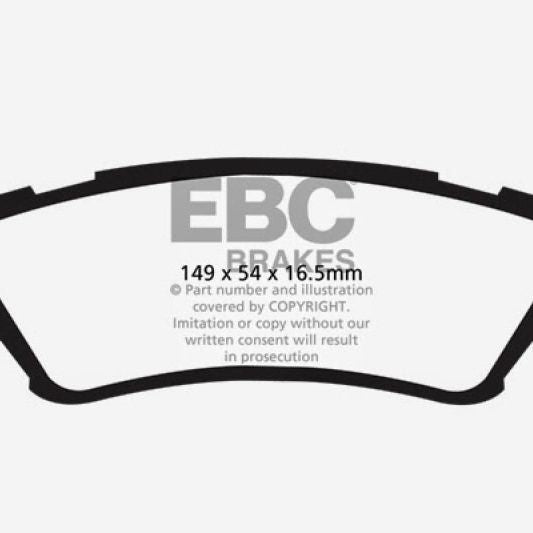 EBC 15+ Ford F150 2.7 Twin Turbo (2WD) Yellowstuff Rear Brake Pads-Brake Pads - Performance-EBC-EBCDP41891R-SMINKpower Performance Parts