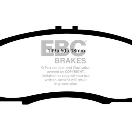 EBC 01-03 Acura CL 3.2 Ultimax2 Front Brake Pads-Brake Pads - OE-EBC-EBCUD787-SMINKpower Performance Parts