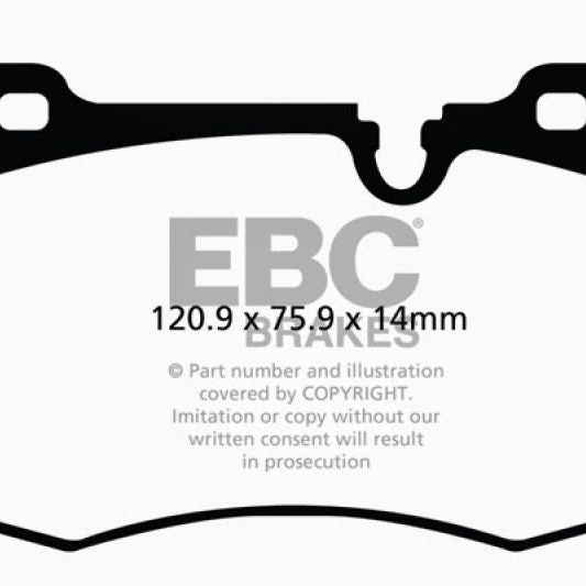 EBC 09-14 Mini Hardtop 1.6 Turbo J.C Works Redstuff Front Brake Pads-Brake Pads - Performance-EBC-EBCDP31854C-SMINKpower Performance Parts